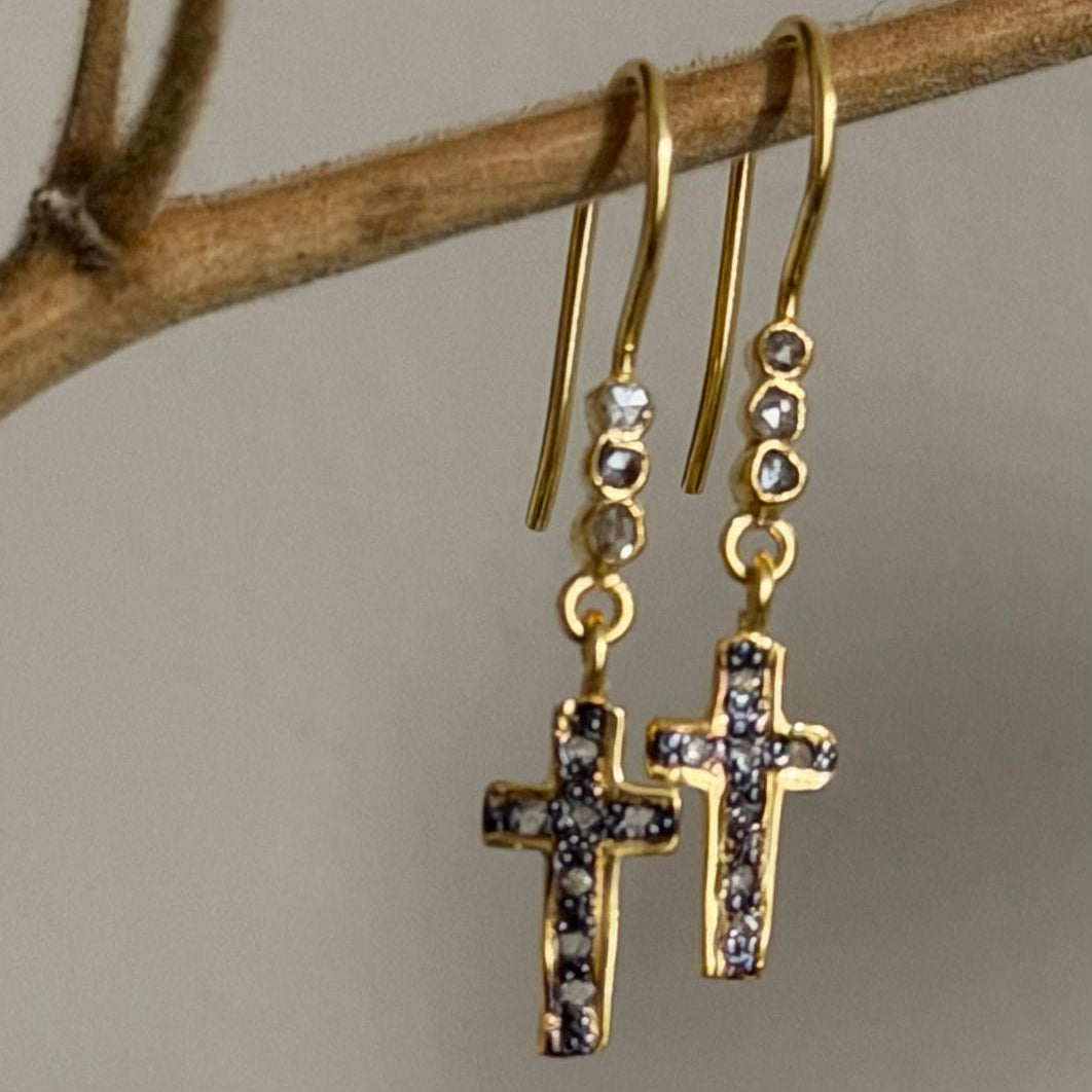 Boucles d'oreilles Croix