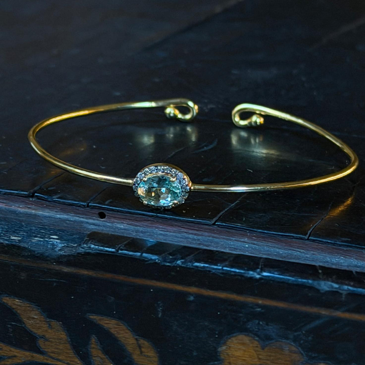Bracelet jonc Victoria Aqua