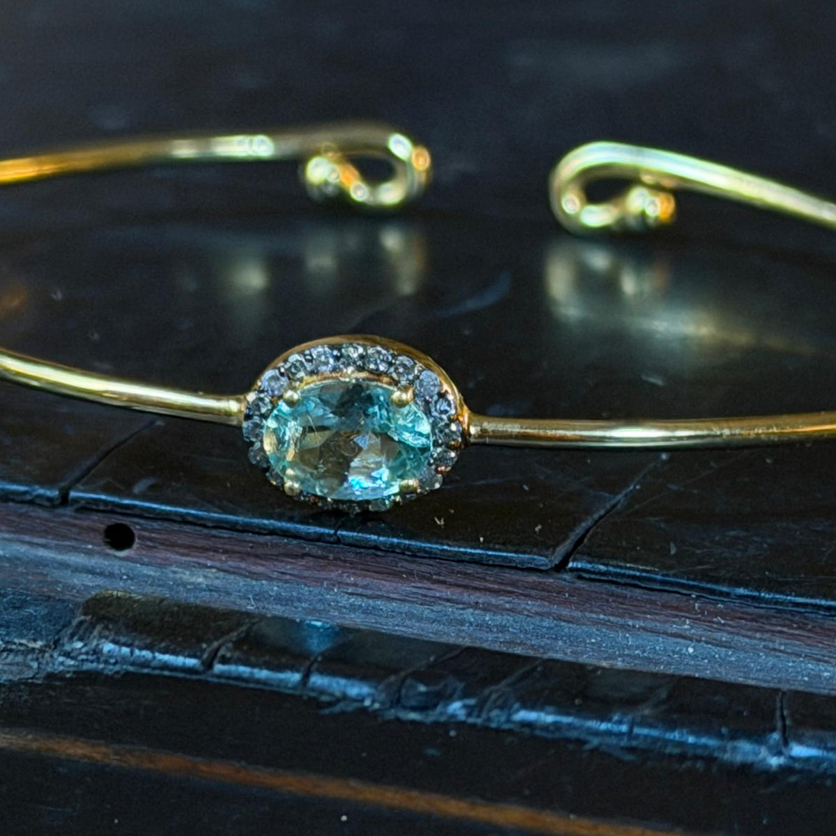 Bracelet jonc Victoria Aqua