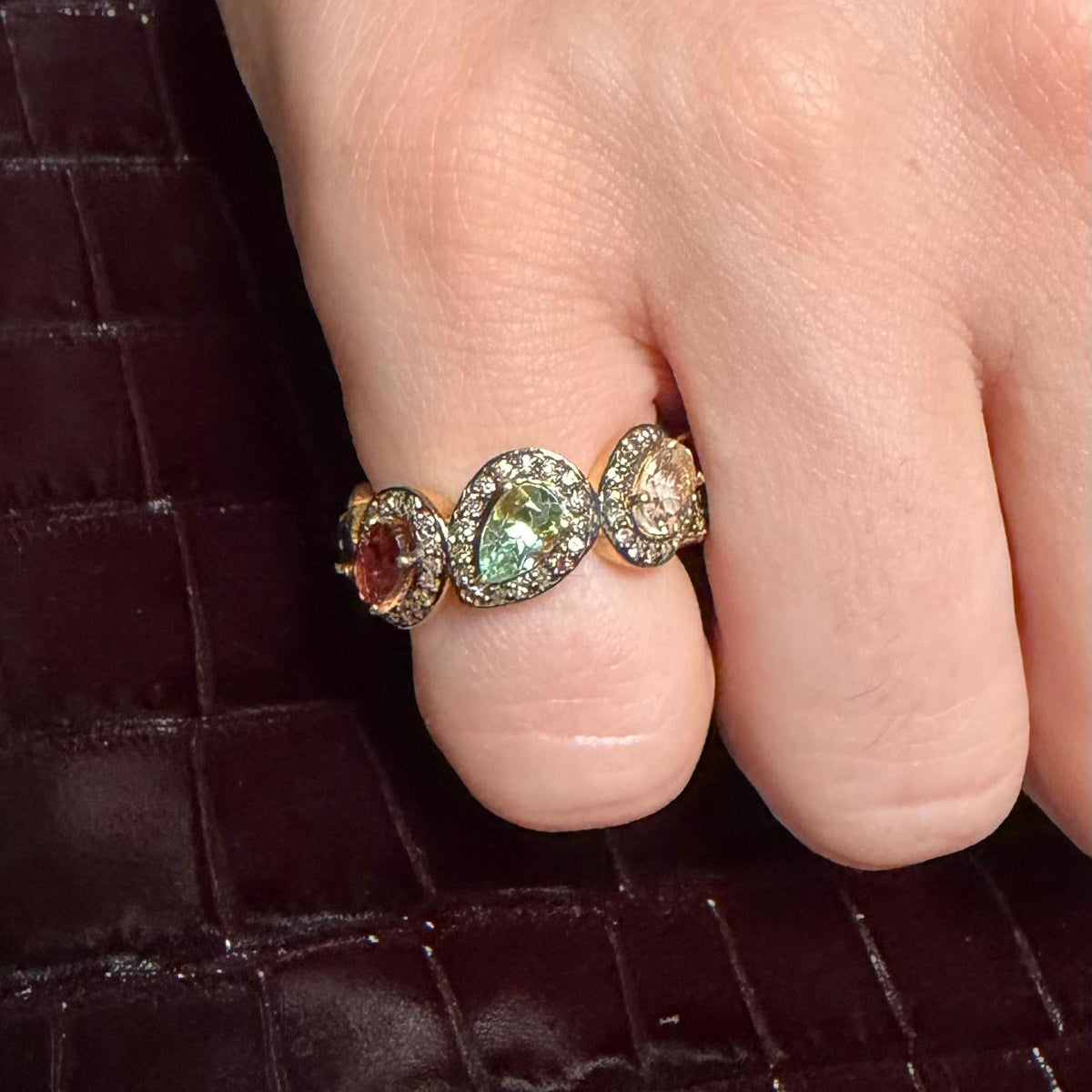 Bague Étreinte Rhodiée