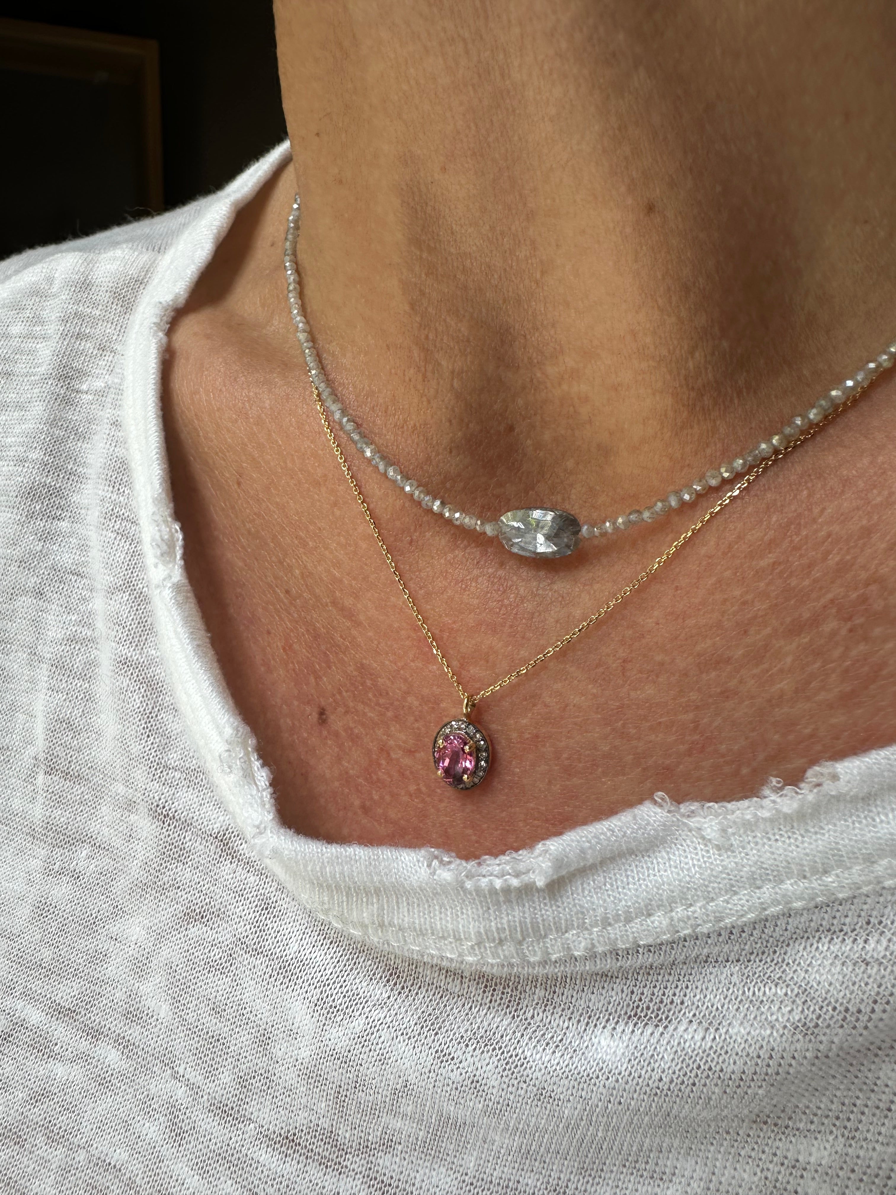 Collier Victoria Tourmaline Rose