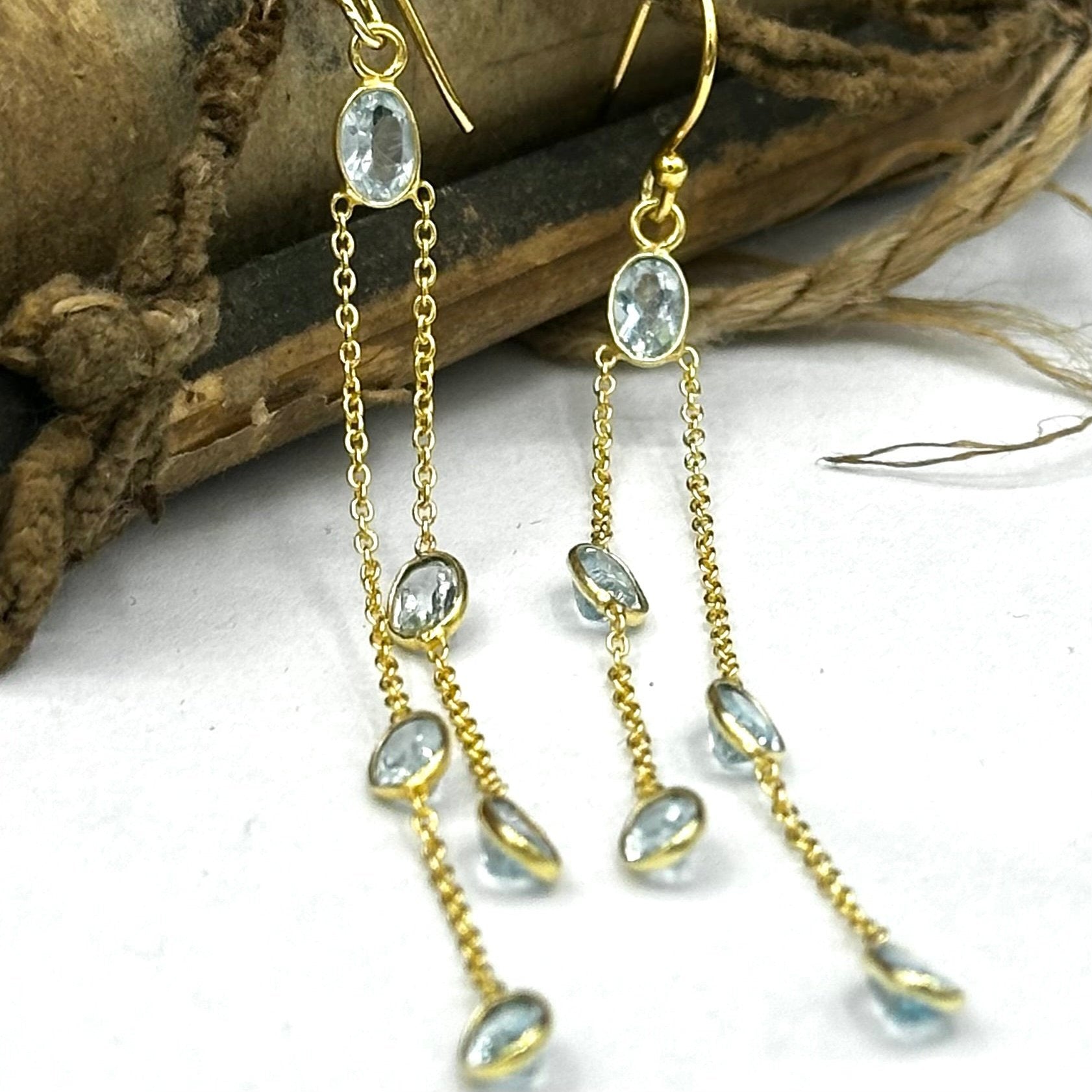 Boucles d’oreilles Aigue Marine