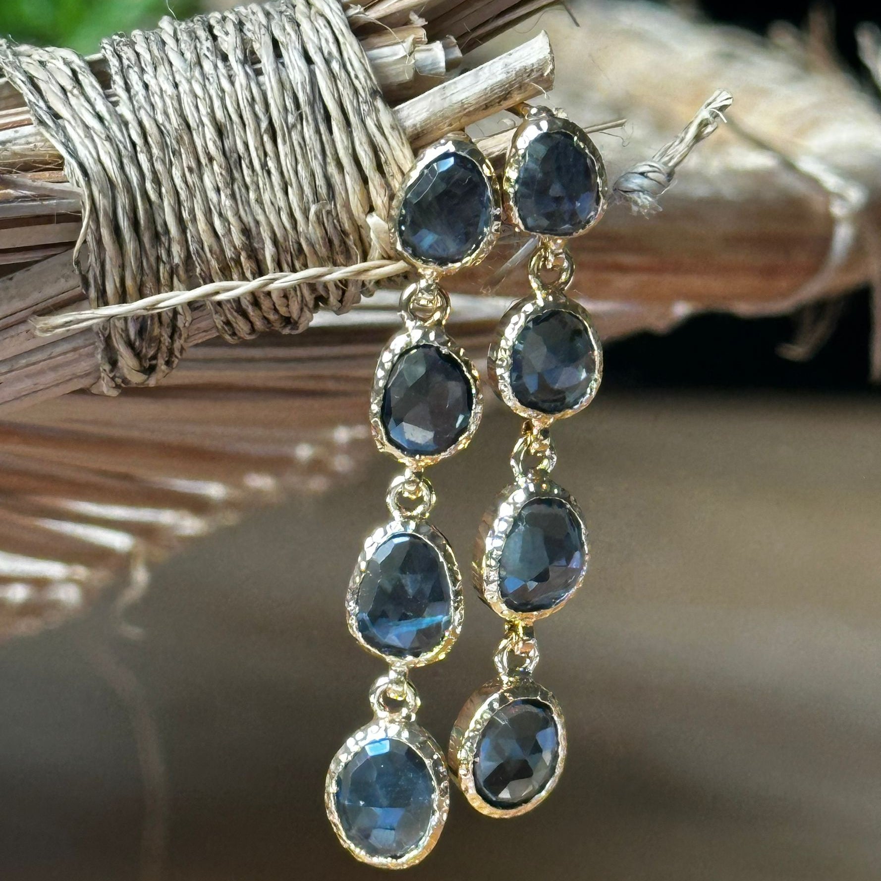 Boucles d'oreilles London Topaze