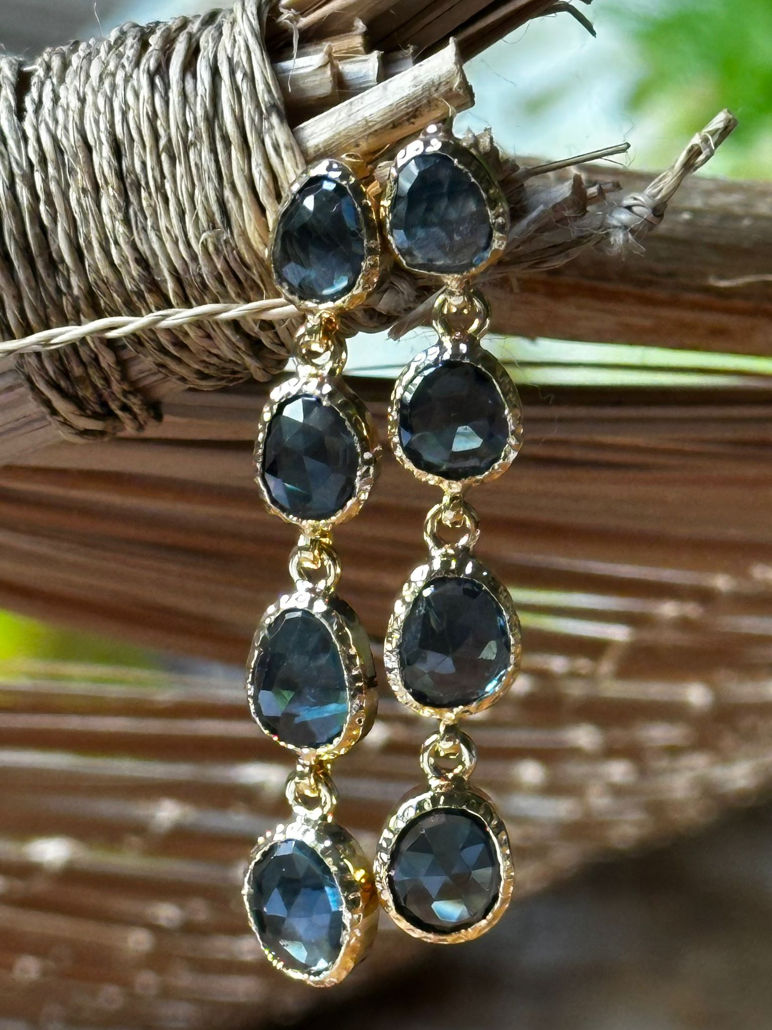 Boucles d'oreilles London Topaze