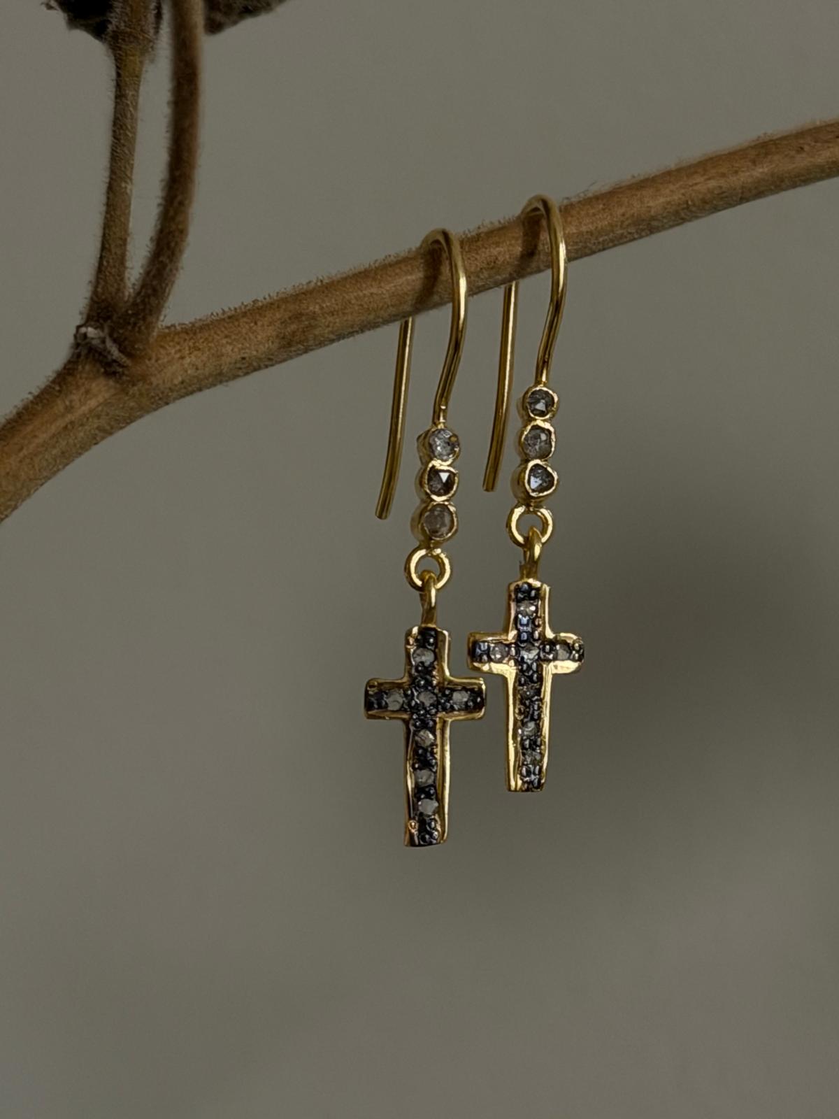 Boucles d'oreilles Croix