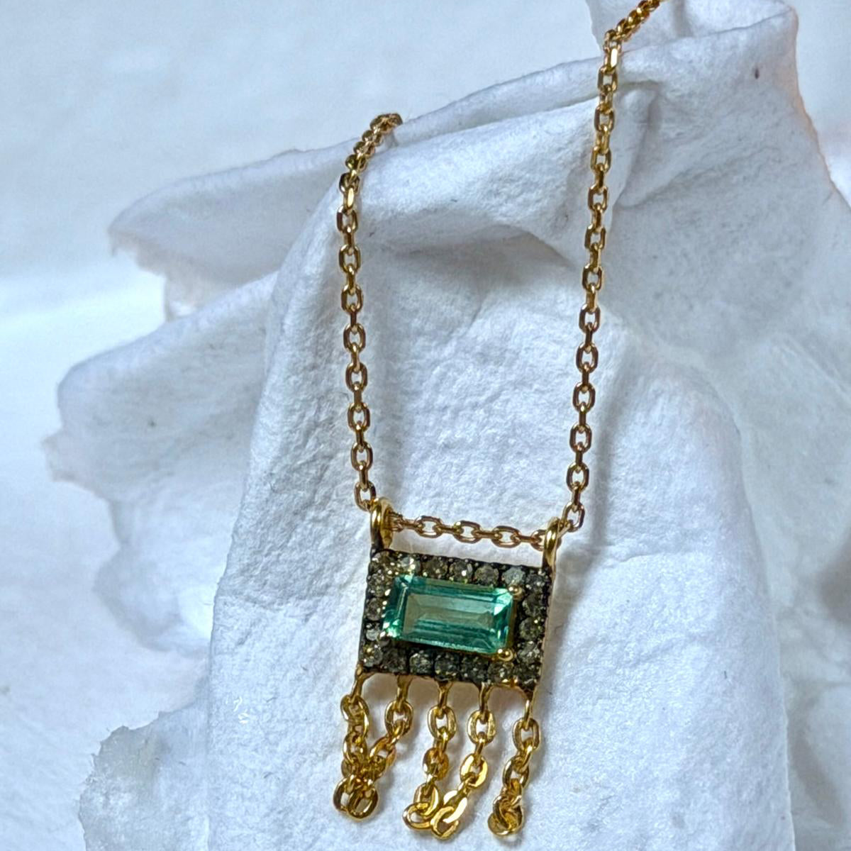 Collier Gina Frange Aqua