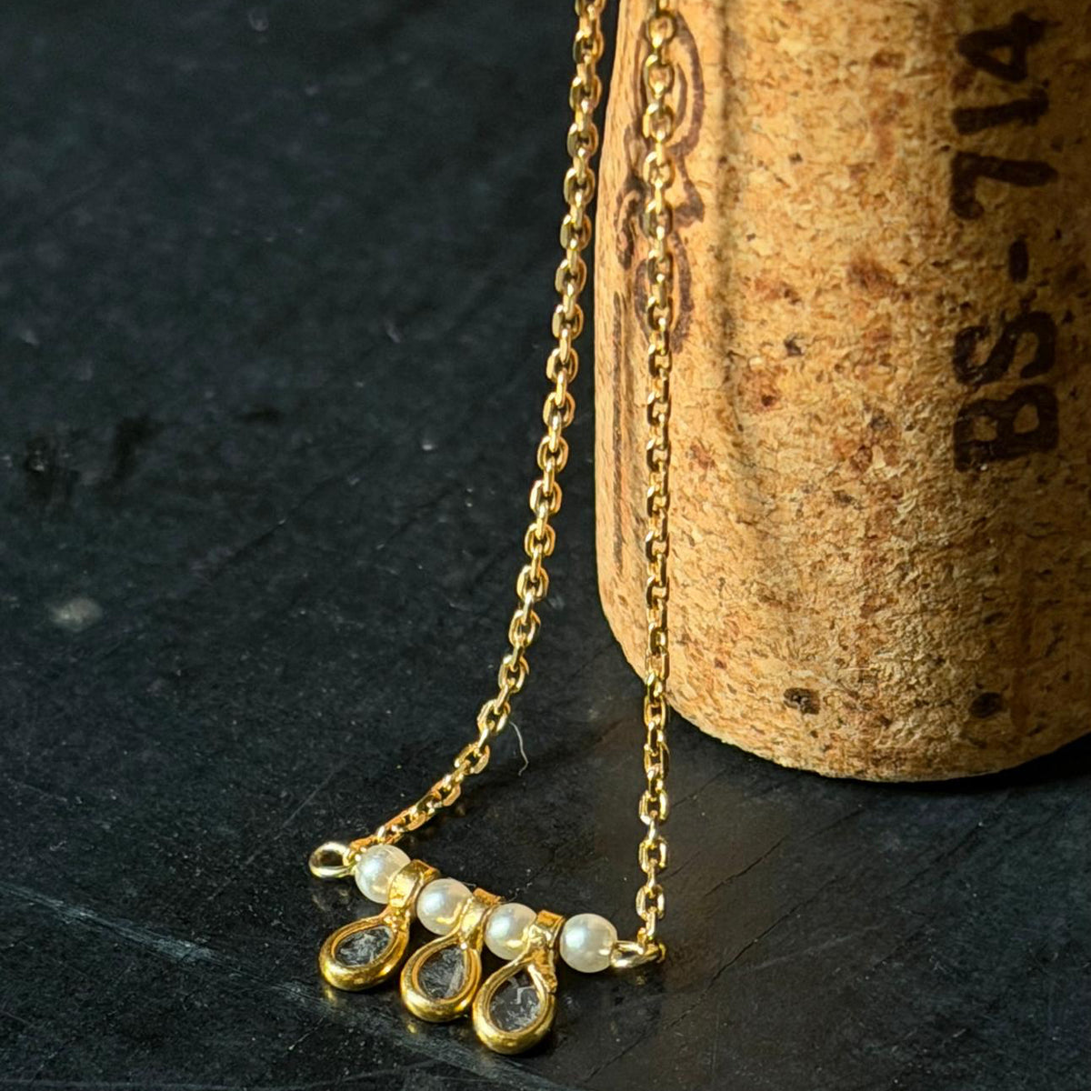 Collier trinity polki