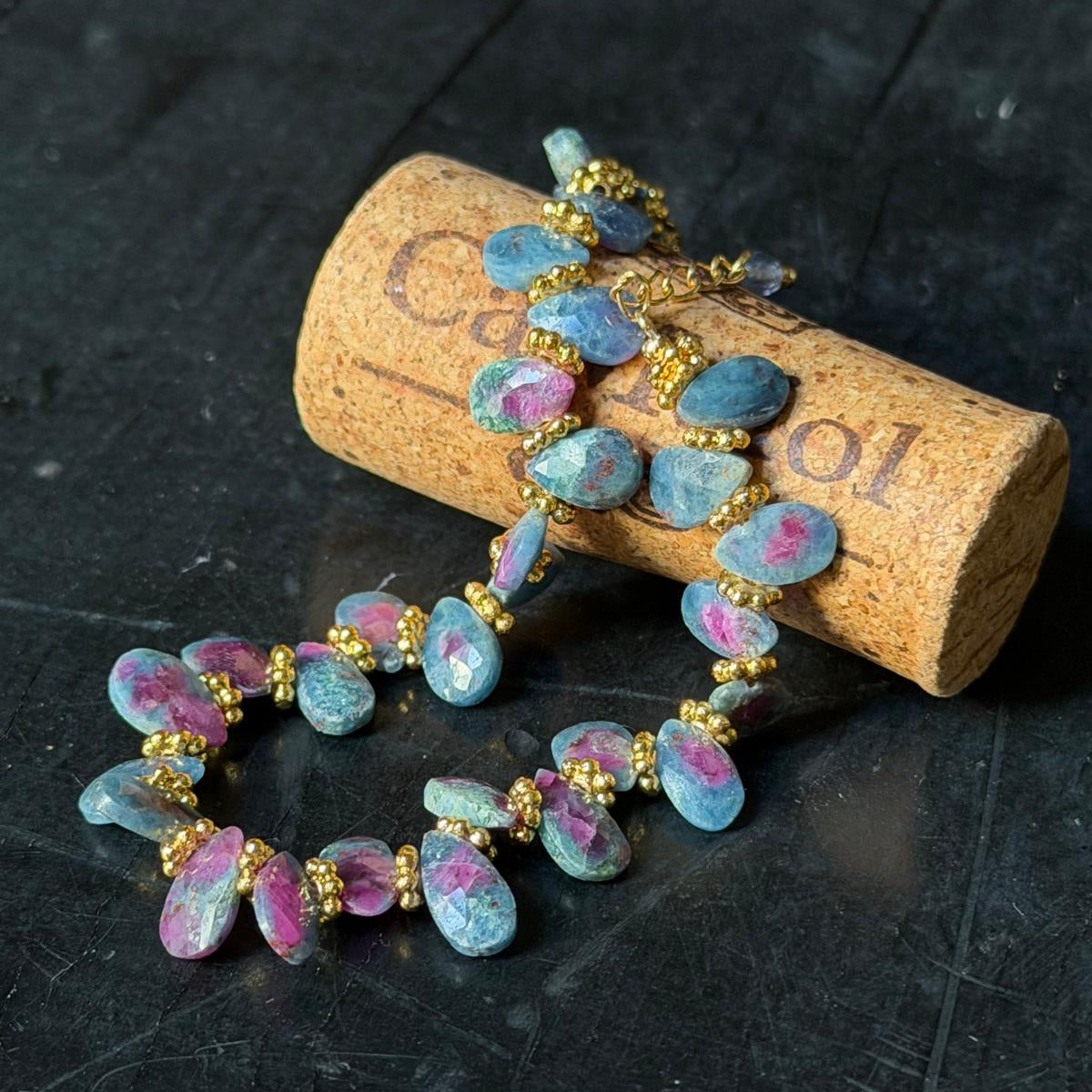 Bracelet Gouttes Zoïsite